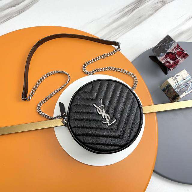 Caviar With Silver Buckle The Latest Vinyle Cute Little Round Bag Is Here! Made