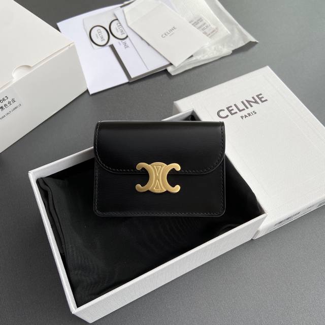 Extra-Grade Pure Steel Hardware Original Leather Triomphe Shiny Cow Leather Busi