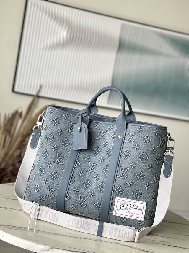Top Original Chip Version M22537 Denim Week-End Tote Handbag Week-End Tote Handb