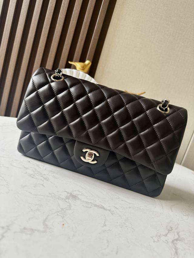 New Coffee-Colored Classic Cf Flap Bag With Top Craftsmanship Imported Lambskin,
