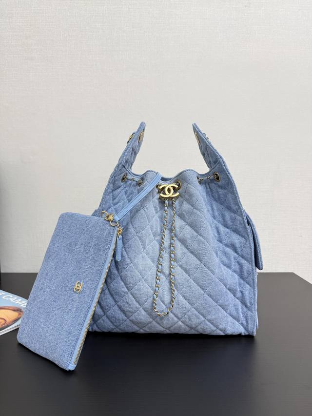 Spot 25A Bucket Drawstring Bag! Denim Light Blue A New Cute Addition To The Xian