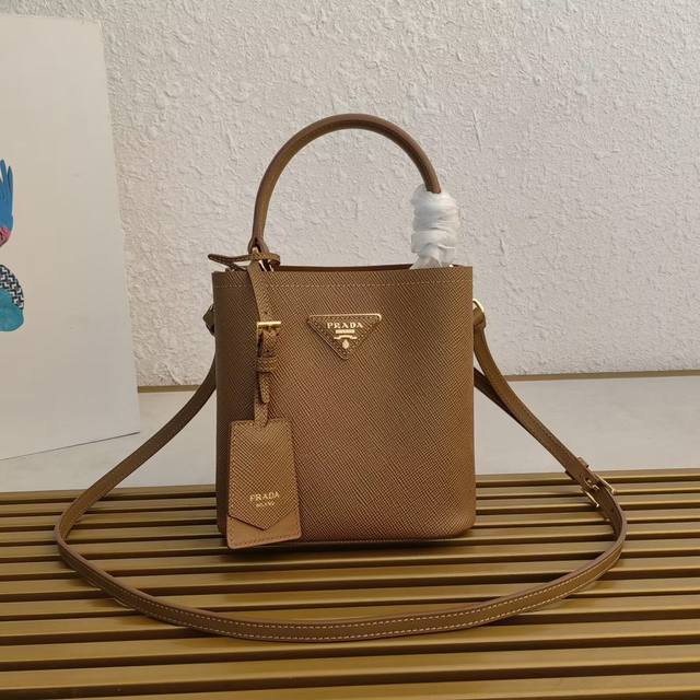Top Original Counter Latest Hit 1Ba217 Mini Bucket Bag New Tag Model Saffiano Le