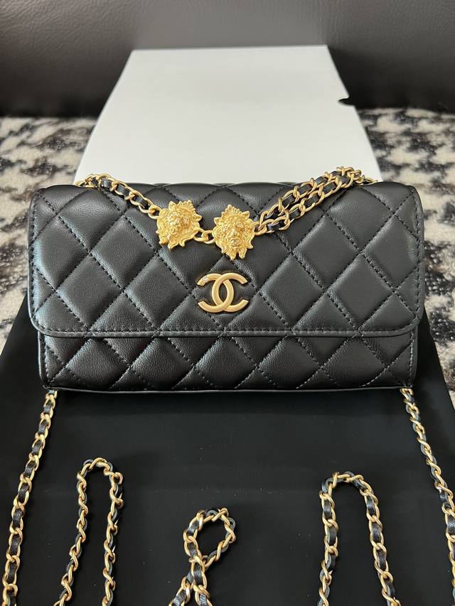 Special Price, Chanel 23A Handicraft Chain Crossbody Bag Logo And Lion Eyes Have
