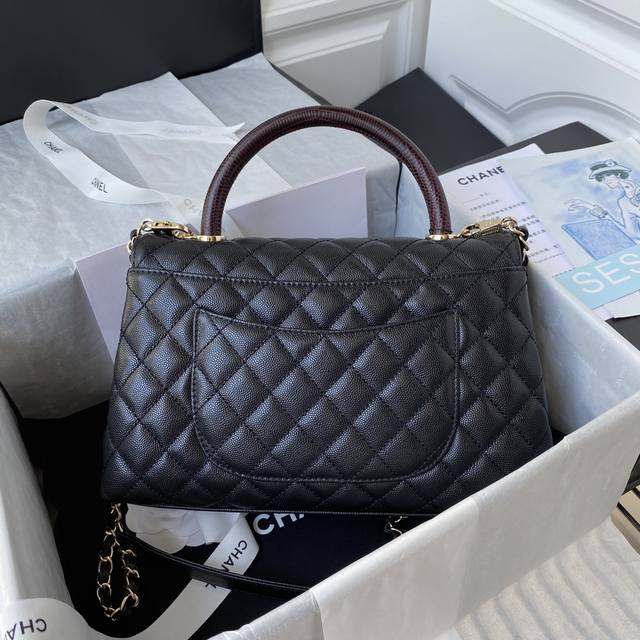 Black With Red Lizard Handbag 21 New 92991 Side Lining With Lambskin Flap Handba