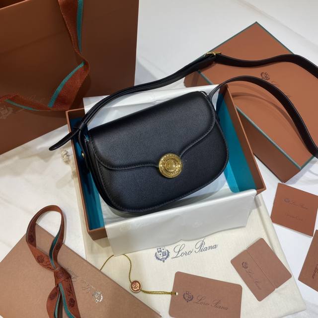 Spring And Summer New Ghiera Bag Saddle Bag Mini Black Palm Print The Iconic New