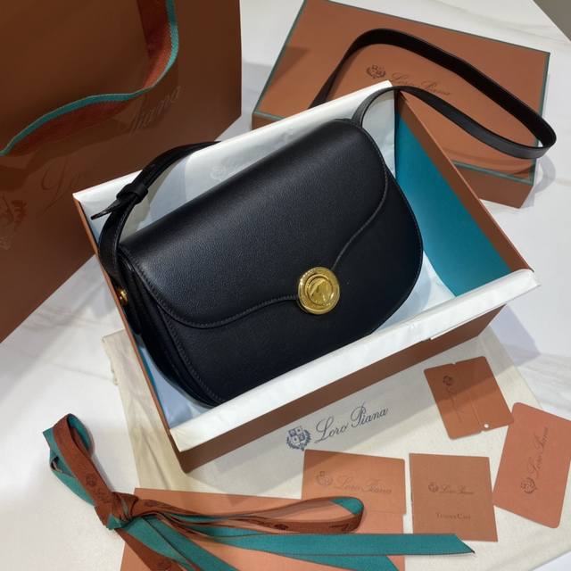 Spring And Summer New Ghiera Bag Saddle Bag Black Palm Pattern The Iconic Ring-S