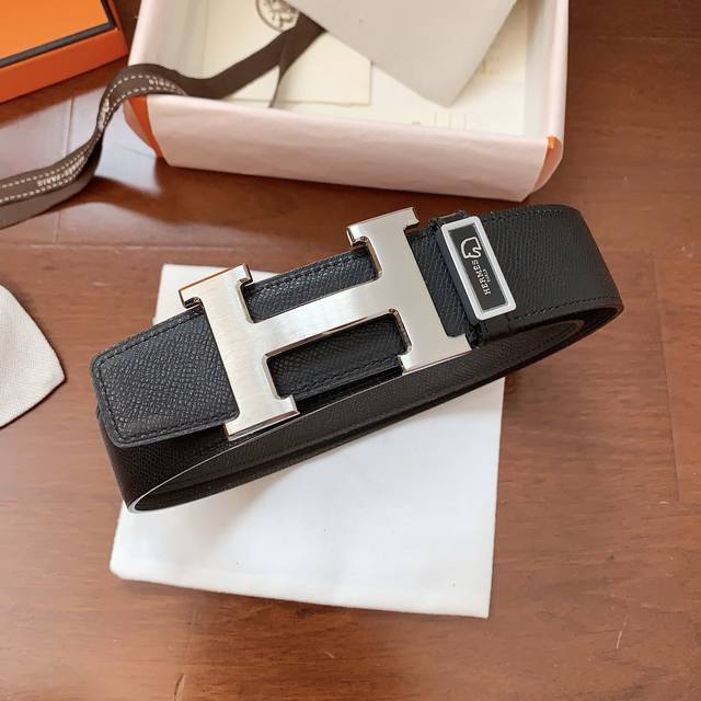 Herm S Classic Pure Steel Buckle Series, Width 3.8Cm, With Genuine Packaging, Ha