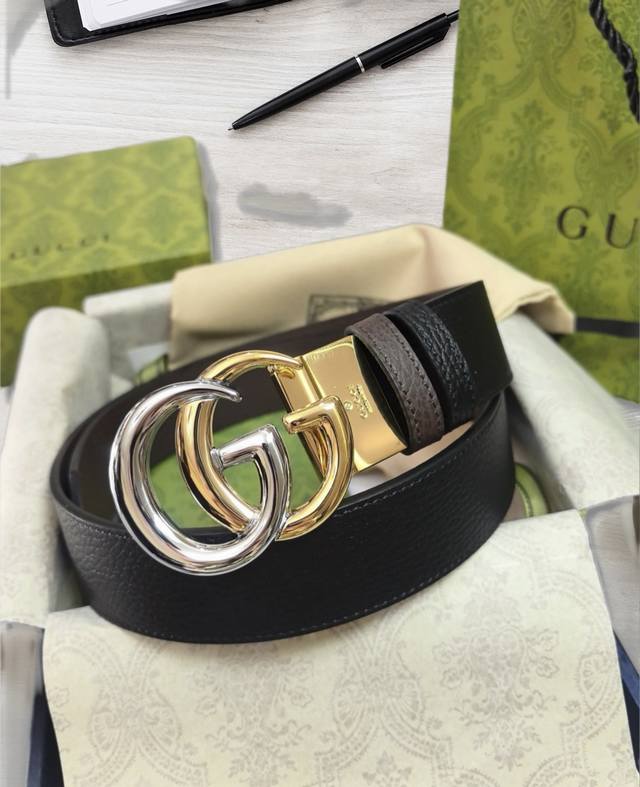 Gucci Classic Series, Original Boutique Arrival, Width 3.7Cm Can Be Used On Both