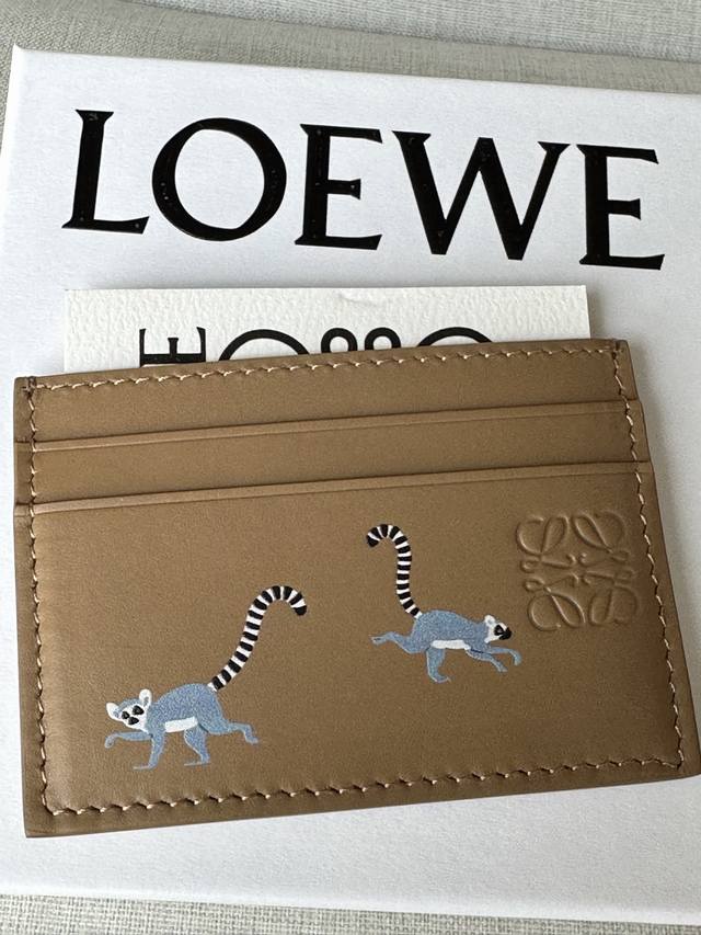 Original Leather Loewe Long Tail Card Holder Model A08 Size 10-7Cm Matching Pack