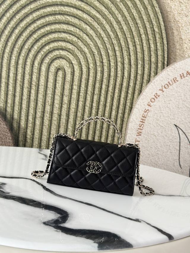 Original Leather Black Caviar Leather Exclusive Chane10 25S New Version Cross Ha