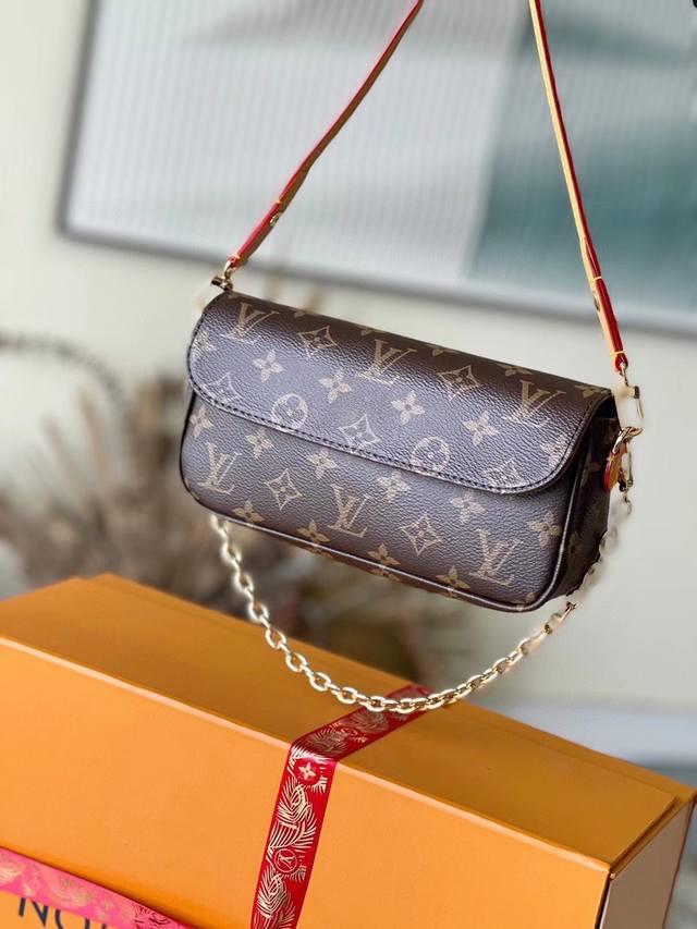 Original Leather Top-Grade Original M81911 Wallet On Chain Ivy Handbag Is Made O