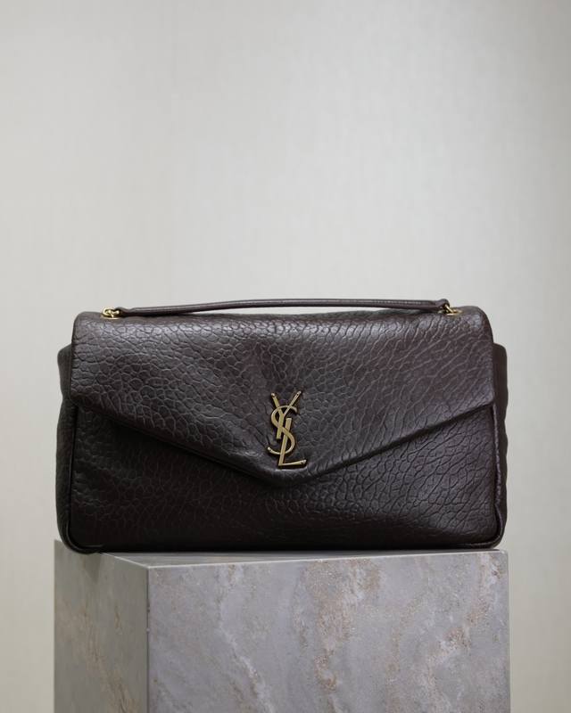 Factory Price P Coffee Calypso_Elephant Pattern Lambskin Chain Bag Made Of Impor