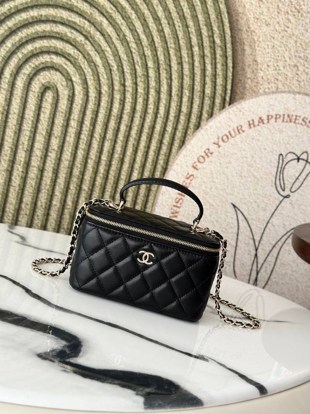 Genuine Grade Chane New Large Chain Cosmetic Bag With Makeup Mirror This New Box