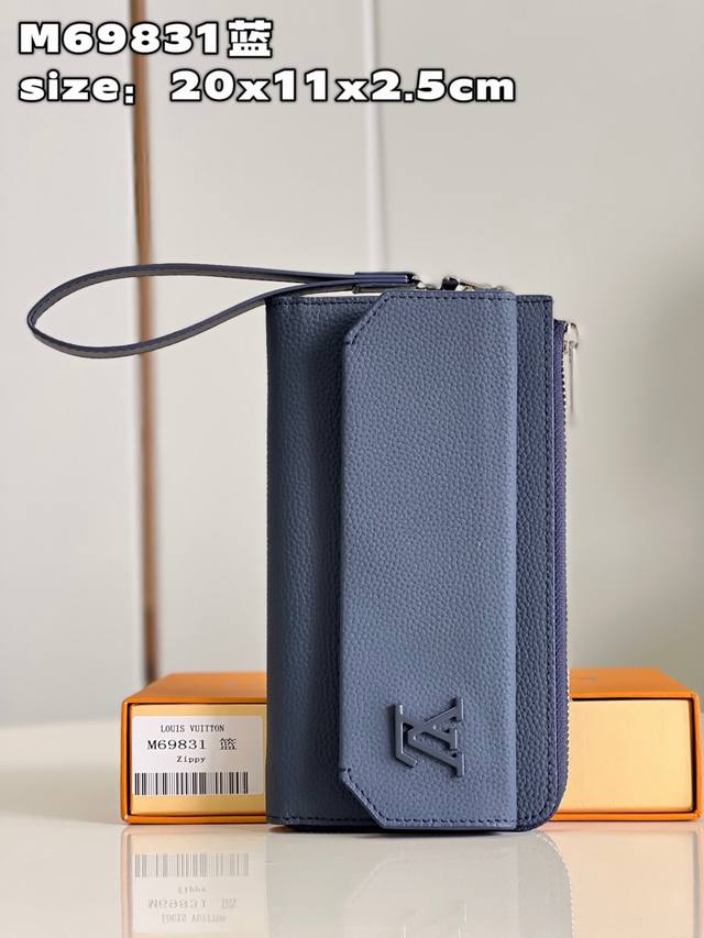 Top Original Home Shot M69831 Blue This New Lv Aerogram Long Wallet Reinterprets