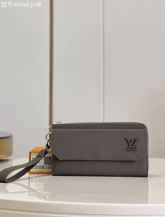Top Original Home Real Shot M69831 Green New Lv Aerogram Long Wallet With A Cont