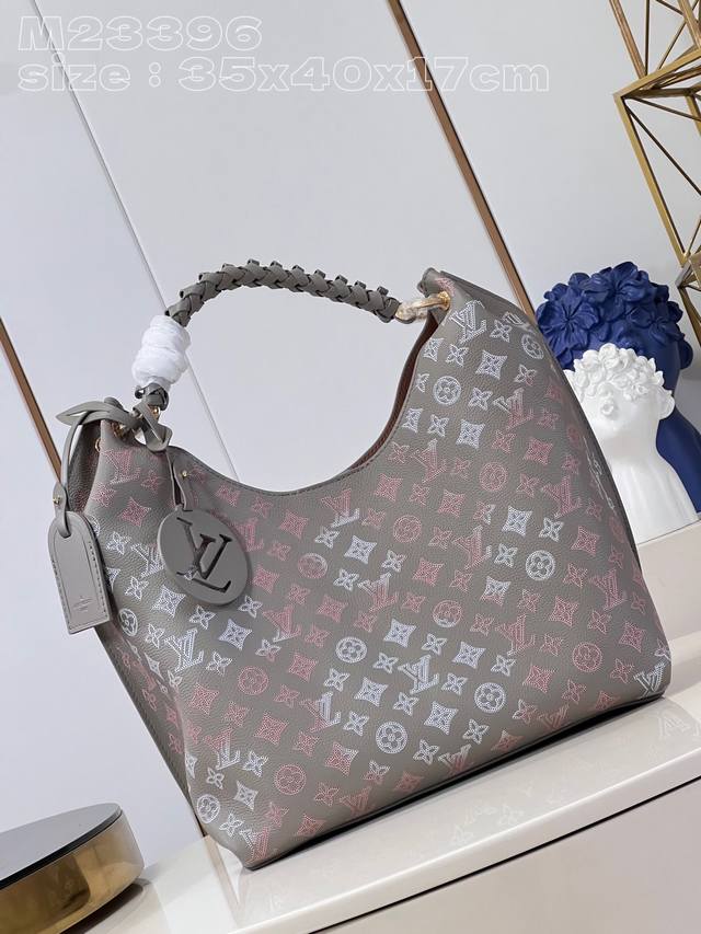 Top Original Single Home Real Shot M23396 Grey Silk Screen This Carmel Hobo Bag