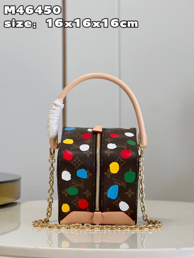 Top Original Home Real Shot M46450 Dice Bag Louis Vuitton X Yayoi Kusama Collabo