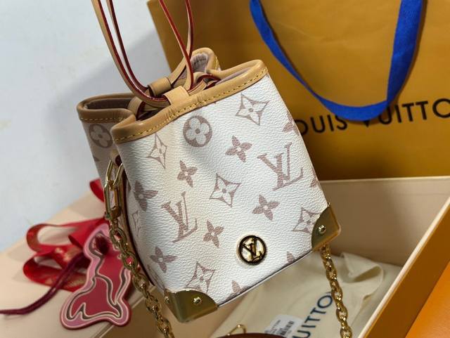 Top Original Replica Exclusive Real Shot M83227 White Flower Mini Bucket Bag Sha