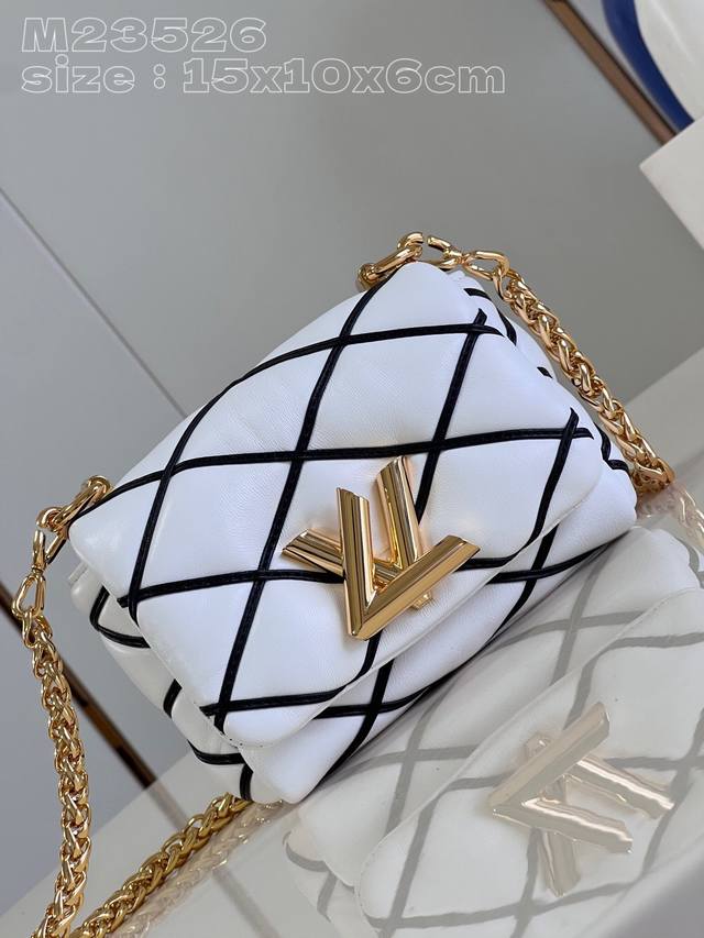 Top Original Single Home Real Shot M23526 White M23762 Twist Pico Go-14 Handbag
