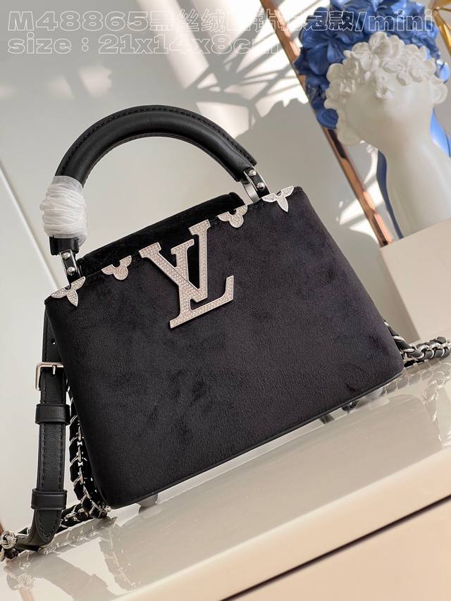 Super Original Factory Exclusive Real Shot M48865 Black Velvet White Diamond Flo