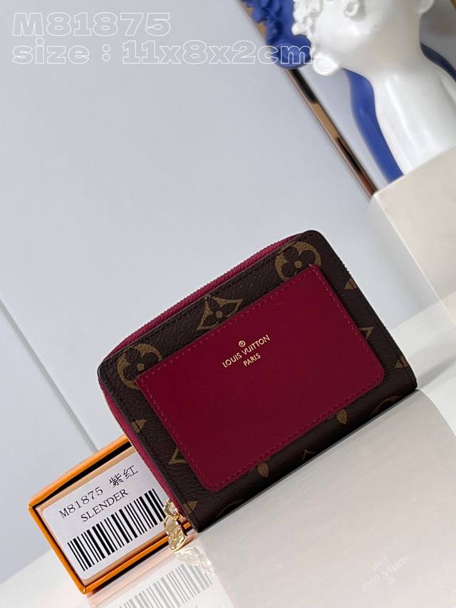 Top Original Home Photo M81875 Purple This Lou Wallet Is Made Of Monogram Canvas
