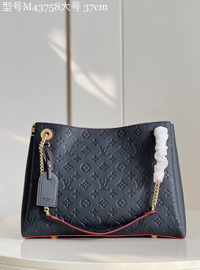 Top Original Home Shot M43758 Navy Blue Surene Mm Handbag Is Made Of Soft Monogr