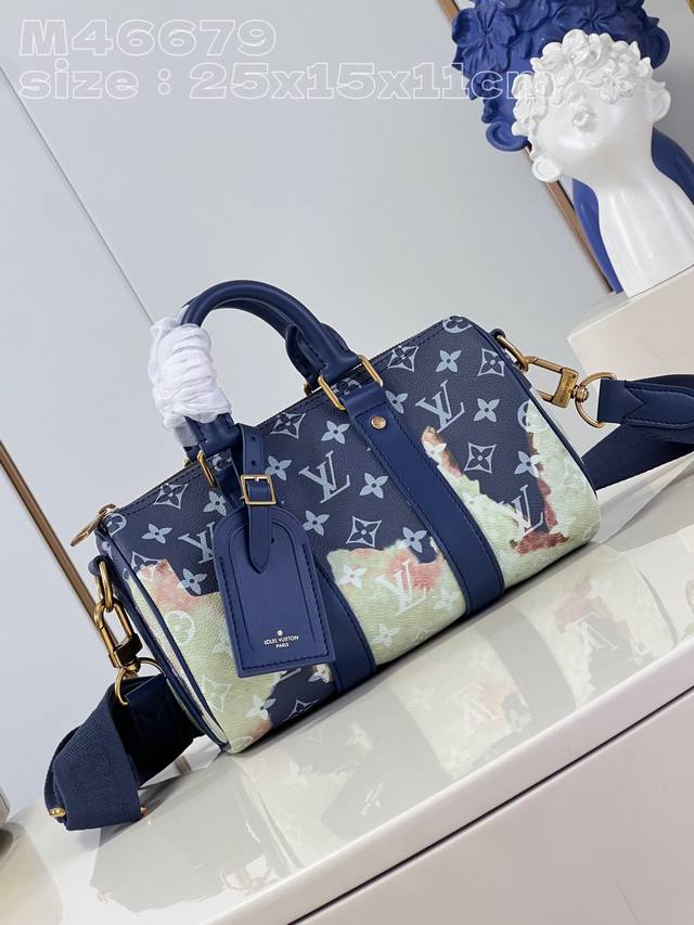 Top Original Flame Rose Silkscreen Series This Keepall Bandouli Re 25 Urban Hand