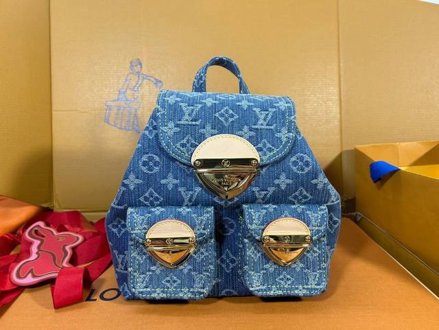 Top Original M46836 Blue Denim Backpack Series Venice Backpack