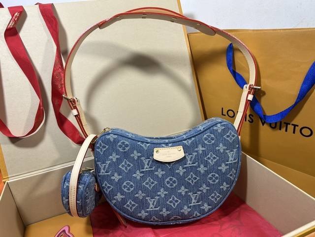 Top Original M46856 Denim Croissant Mm Croissant Bag Early Spring Series Launche