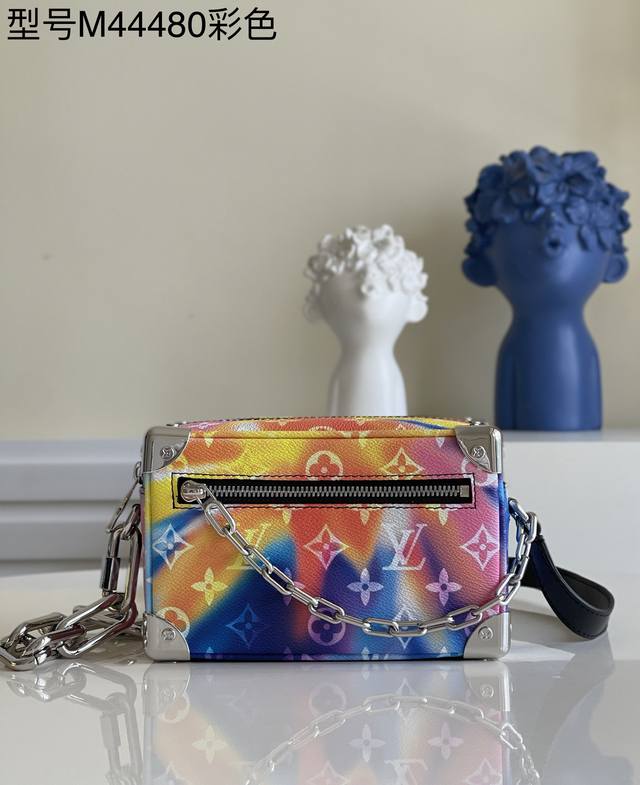 Top Original Home Shot M44480 Colorful Mini Soft Trunk Handbag Sunset Color Prin