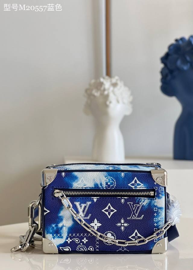 Top Original Single Home Real Shot M20557 Blue M44480 Blue Printed Box Bag Serie