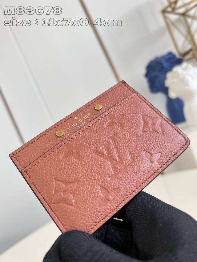 Top Original Single M83678 Brown Book Card Holder Is Monogram Leather Embossed W