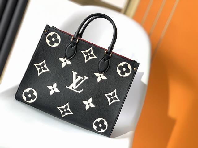 Top Original Dynamic Chip Onthego Medium Handbag M45494 Apricot Print 45495 Blac