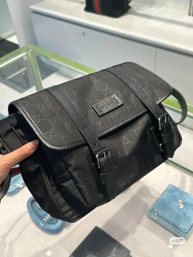 Gucci Gucci High-End Goods Latest "Gucci" Gucci Messenger Bag Nylon And Saffiano