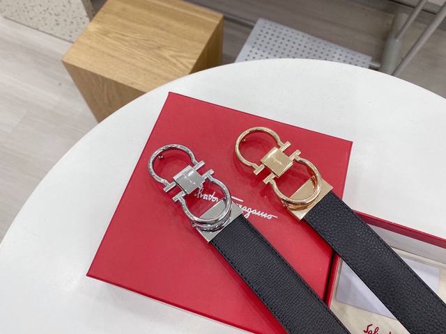 Ferragamo Universal Model Width: 3.4Cm New Pure Cowhide With New Style Exquisite