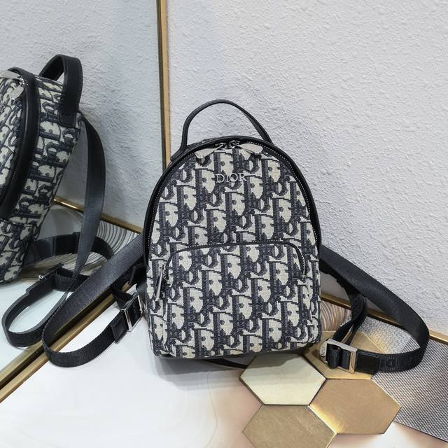 Mini Actual Photo This Rider Backpack Is Crafted From Beige And Blue Oblique Pri
