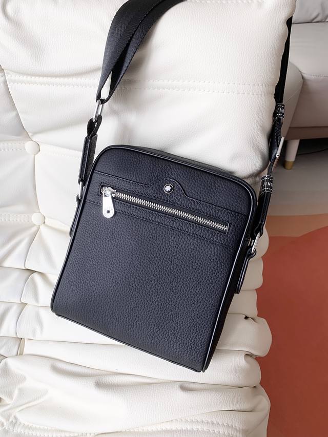 Montblanc Counter New Shoulder Messenger Bag, Made Of First Layer Medium Lychee