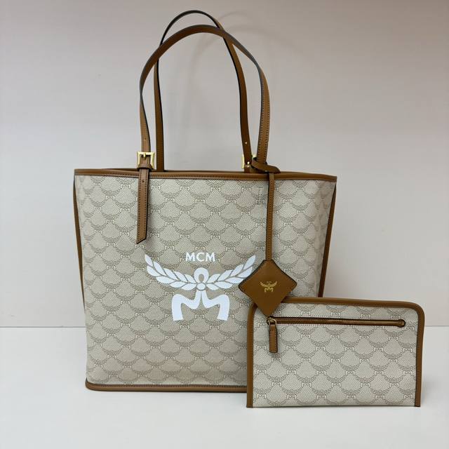 Mcm New Material New Shopping Bag This New Medium Shopping Bag Is Decorated With
