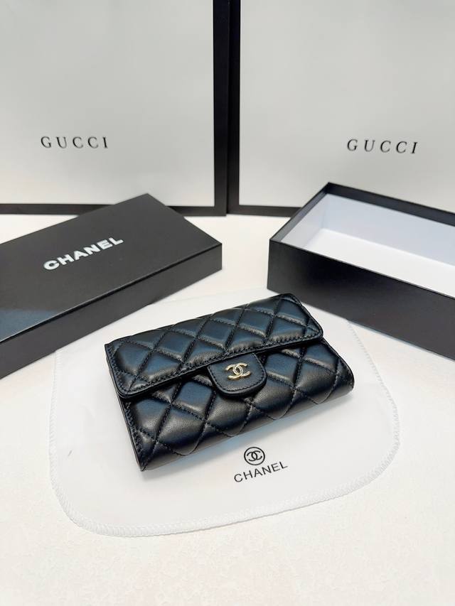 Color Black Size 15X10 Timeless Classic, Chanel Two-Fold Wallet Has Been Shipped