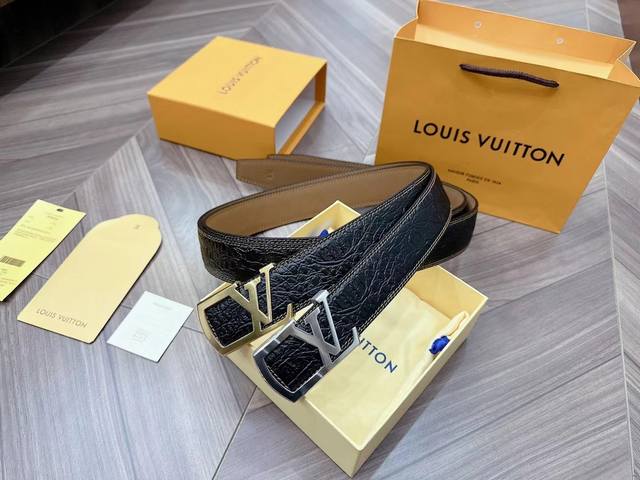 Louis Vuitton 3.8Cm High-Grade Crocodile Texture Imported Cowhide Pressing, Clas