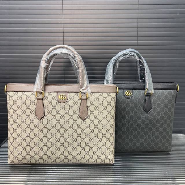Gucci Gucci Gg Printed Men's Bag Briefcase Handbag Computer Bag Classic All-Matc