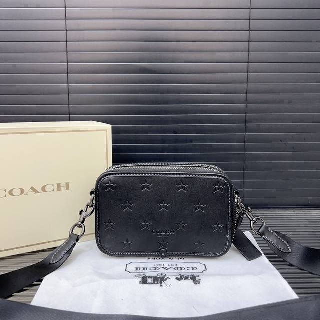 Coach Wyatt Star Embossed Men's Crossbody Shoulder Bag Classic Logo With Origina