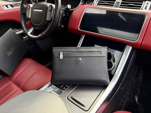 High-End New "Montblanc" Clutch Montblanc Top Layer Cowhide Clutch Business Styl
