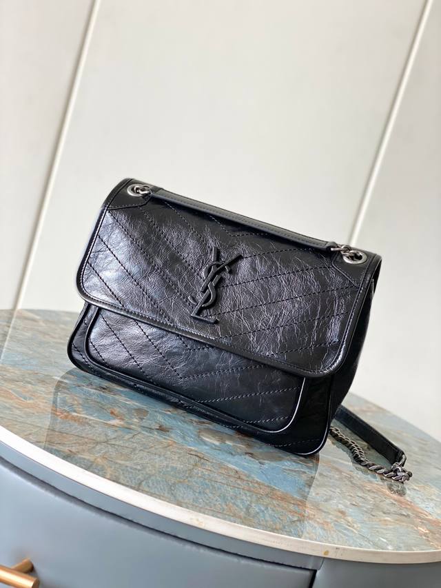 Original Leather Exclusive Supply Of Oil Wax Black Leather Hot Style Niki~28Cm O