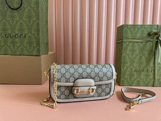 Original Leather With Cdfmall Sanya Duty-Free Shop Handbag Gucci Horsebit 1955 S