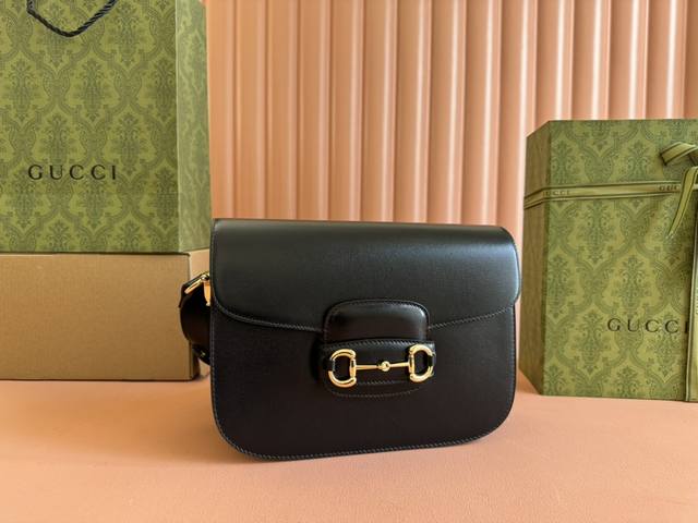Original Leather Sanya Duty-Free Shop Gift Bag Gucc 1955 Horsebit Bag! Classic H