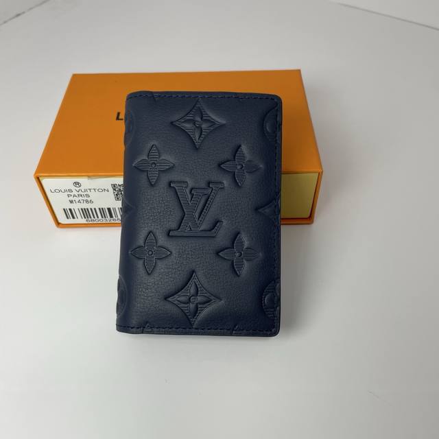 Factory P Price Top Original M14786 Blue Card Holder Louis Vuitton Pocket Wallet