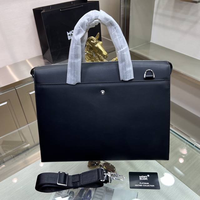 Montblanc International Montblanc's New Men's Shaped Briefcase Is Made Of Import