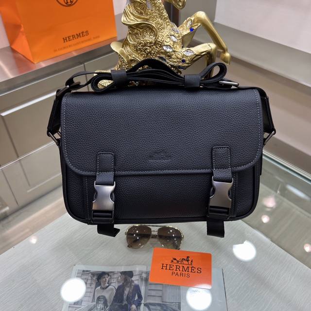 Hermes High-End Custom Men's Shoulder Bag Series Top Imported Hermes Leather, De