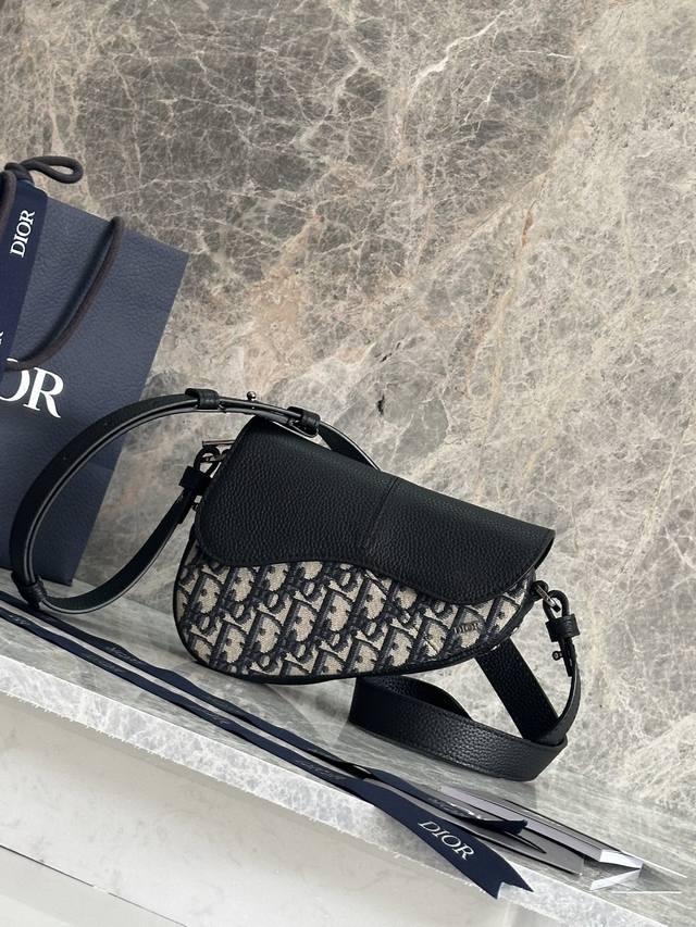 This Saddle Bag Is A Modern Take On A Classic Design. Crafted In Black Oblique P